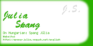 julia spang business card